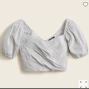NEW JCrew Cropped Puff Sleeve top. Size XS. Tags on.